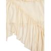 imageVerdusa Womens Asymmetrical Ruffle Trim High Waist High Low Midi SkirtElasticapricot