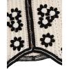 imageVerdusa Womens Button Front V Neck Sleeveless Floral Pattern Knit Sweater VestBeige