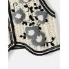 imageVerdusa Womens Button Front V Neck Sleeveless Floral Pattern Knit Sweater VestBeige Grey