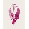imageVerdusa Womens Cow Print O Ring Deep V Neck Tie Backless Crop Halter TopWhite Hot Pink