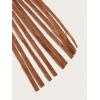 imageVerdusa Womens Crisscross Tie Backless Fringe Hem Sleeveless Satin Crop Cami TopBrown