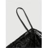 imageVerdusa Womens Floral Print Mesh Ruched Drawstring Y2K Cami Top Goth TopBlack Plain