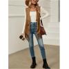 imageVerdusa Womens Fringe Vest 70s Hippie Sleeveless Western Faux Suede Cardigan OuterwearBrown
