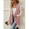 imageVerdusa Womens Fringe Vest 70s Hippie Sleeveless Western Faux Suede Cardigan OuterwearPink