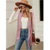 imageVerdusa Womens Fringe Vest 70s Hippie Sleeveless Western Faux Suede Cardigan OuterwearPink