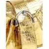 imageVerdusa Womens Pleated Hobo Shoulder Bags Metallic PU Leather Clutch HandbagGold