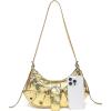 imageVerdusa Womens Pleated Hobo Shoulder Bags Metallic PU Leather Clutch HandbagGold
