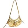 imageVerdusa Womens Pleated Hobo Shoulder Bags Metallic PU Leather Clutch HandbagGold