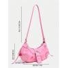 imageVerdusa Womens Pleated Hobo Shoulder Bags Metallic PU Leather Clutch HandbagPink