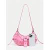 imageVerdusa Womens Pleated Hobo Shoulder Bags Metallic PU Leather Clutch HandbagPink
