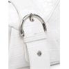 imageVerdusa Womens Pleated Hobo Shoulder Bags Metallic PU Leather Clutch HandbagWhite