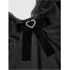 imageVerdusa Womens Ruffle Heart Lace Camisole Tops Bow Front V Neck Sleeveless Peplum Tops Y2k TopsBlack