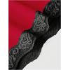 imageVerdusa Womens Ruffle Heart Lace Camisole Tops Bow Front V Neck Sleeveless Peplum Tops Y2k TopsRed