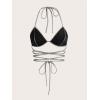 imageVerdusa Womens Y2K PU Leather Backless Criss Cross Tie Sleeveless Halter Crop TopSilver