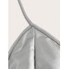 imageVerdusa Womens Y2K PU Leather Backless Criss Cross Tie Sleeveless Halter Crop TopSilver