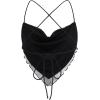 imageVerdusa Womens Y2K Tie Dye Floral Backless Summer Top Cowgirl Western Bandana TopsBlack and White