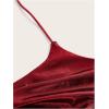 imageVerdusa Womens Y2K Tops Heart Rhinestone Backless Ruched Cami Asymmetrical Split Crop Halter TopRed