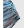 imageVerdusa Womens Y2k Off Shoulder Tops Tie Dye Mesh Long Flared Sleeve Ruched Crop Shirt TopBlue
