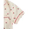 imageVerdusa Womens 2 Piece Pajama Set Matching Pjs Sets Cute Printed Sleepwear Button Up Shirt with Lounge Shorts SetApricot