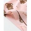 imageVerdusa Womens 2 Piece Pajama Set Matching Pjs Sets Cute Printed Sleepwear Button Up Shirt with Lounge Shorts SetBear Pink