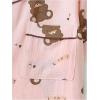 imageVerdusa Womens 2 Piece Pajama Set Matching Pjs Sets Cute Printed Sleepwear Button Up Shirt with Lounge Shorts SetBear Pink