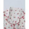 imageVerdusa Womens 2 Piece Pajama Set Matching Pjs Sets Cute Printed Sleepwear Button Up Shirt with Lounge Shorts SetBeige