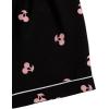 imageVerdusa Womens 2 Piece Pajama Set Matching Pjs Sets Cute Printed Sleepwear Button Up Shirt with Lounge Shorts SetBlack