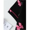 imageVerdusa Womens 2 Piece Pajama Set Matching Pjs Sets Cute Printed Sleepwear Button Up Shirt with Lounge Shorts SetBlack and Pink
