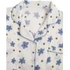 imageVerdusa Womens 2 Piece Pajama Set Matching Pjs Sets Cute Printed Sleepwear Button Up Shirt with Lounge Shorts SetBlue and White
