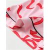 imageVerdusa Womens 2 Piece Pajama Set Matching Pjs Sets Cute Printed Sleepwear Button Up Shirt with Lounge Shorts SetBow Pink