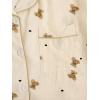 imageVerdusa Womens 2 Piece Pajama Set Matching Pjs Sets Cute Printed Sleepwear Button Up Shirt with Lounge Shorts SetBrown Apricot