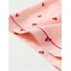 imageVerdusa Womens 2 Piece Pajama Set Matching Pjs Sets Cute Printed Sleepwear Button Up Shirt with Lounge Shorts SetCherry Pink