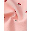 imageVerdusa Womens 2 Piece Pajama Set Matching Pjs Sets Cute Printed Sleepwear Button Up Shirt with Lounge Shorts SetCherry Pink