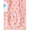 imageVerdusa Womens 2 Piece Pajama Set Matching Pjs Sets Cute Printed Sleepwear Button Up Shirt with Lounge Shorts SetCherry Pink
