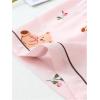 imageVerdusa Womens 2 Piece Pajama Set Matching Pjs Sets Cute Printed Sleepwear Button Up Shirt with Lounge Shorts SetCute Pink