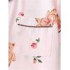 imageVerdusa Womens 2 Piece Pajama Set Matching Pjs Sets Cute Printed Sleepwear Button Up Shirt with Lounge Shorts SetCute Pink