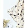 imageVerdusa Womens 2 Piece Pajama Set Matching Pjs Sets Cute Printed Sleepwear Button Up Shirt with Lounge Shorts SetFloral Apricot Black