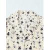imageVerdusa Womens 2 Piece Pajama Set Matching Pjs Sets Cute Printed Sleepwear Button Up Shirt with Lounge Shorts SetFloral Apricot Black