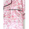imageVerdusa Womens 2 Piece Pajama Set Matching Pjs Sets Cute Printed Sleepwear Button Up Shirt with Lounge Shorts SetLeopard Pink
