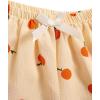 imageVerdusa Womens 2 Piece Pajama Set Matching Pjs Sets Cute Printed Sleepwear Button Up Shirt with Lounge Shorts SetOrange Apricot
