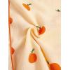 imageVerdusa Womens 2 Piece Pajama Set Matching Pjs Sets Cute Printed Sleepwear Button Up Shirt with Lounge Shorts SetOrange Apricot