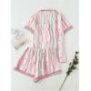 imageVerdusa Womens 2 Piece Pajama Set Matching Pjs Sets Cute Printed Sleepwear Button Up Shirt with Lounge Shorts SetPink