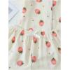imageVerdusa Womens 2 Piece Pajama Set Matching Pjs Sets Cute Printed Sleepwear Button Up Shirt with Lounge Shorts SetPink Apricot