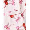 imageVerdusa Womens 2 Piece Pajama Set Matching Pjs Sets Cute Printed Sleepwear Button Up Shirt with Lounge Shorts SetPink Red