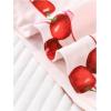 imageVerdusa Womens 2 Piece Pajama Set Matching Pjs Sets Cute Printed Sleepwear Button Up Shirt with Lounge Shorts SetPink Red