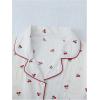 imageVerdusa Womens 2 Piece Pajama Set Matching Pjs Sets Cute Printed Sleepwear Button Up Shirt with Lounge Shorts SetPlus Beige