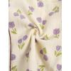 imageVerdusa Womens 2 Piece Pajama Set Matching Pjs Sets Cute Printed Sleepwear Button Up Shirt with Lounge Shorts SetPurple Beige