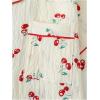 imageVerdusa Womens 2 Piece Pajama Set Matching Pjs Sets Cute Printed Sleepwear Button Up Shirt with Lounge Shorts SetRed Apricot