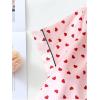 imageVerdusa Womens 2 Piece Pajama Set Matching Pjs Sets Cute Printed Sleepwear Button Up Shirt with Lounge Shorts SetSatin Pink
