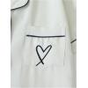 imageVerdusa Womens 2 Piece Pajama Set Matching Pjs Sets Cute Printed Sleepwear Button Up Shirt with Lounge Shorts SetSolid White
